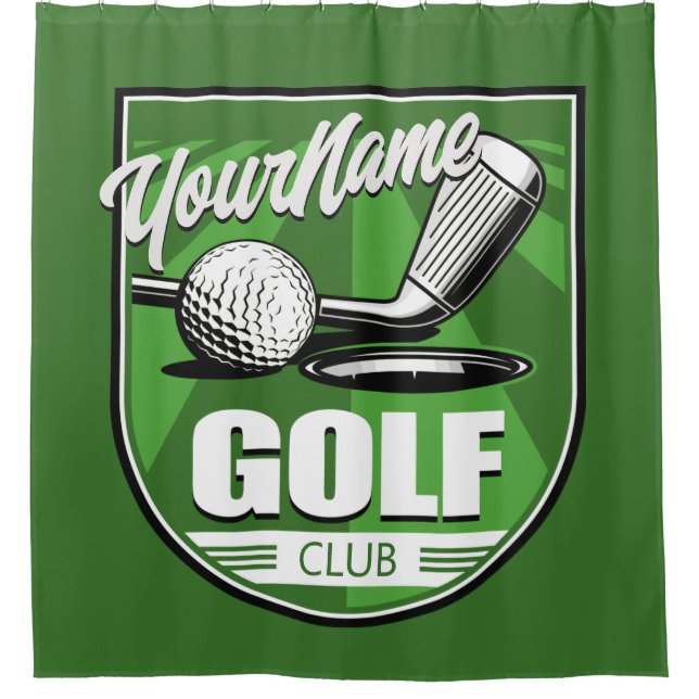 Rideaux De Douche Golf Club NAME Pro Golfer Player Personnalisé (Devant)