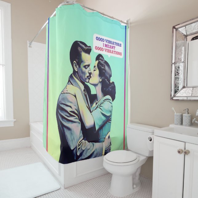 RIDEAUX DE DOUCHE GOOD VIBRATORS GOOD VIBRATIONS (En situation)
