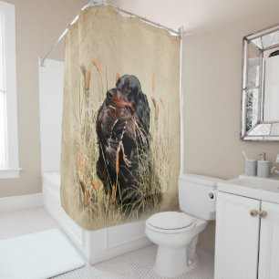 Rideaux De Douche Gordon Setter, Chasse de canard Tapestry Poster Th