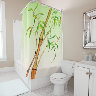 Rideaux De Douche Graceful Bamboo
