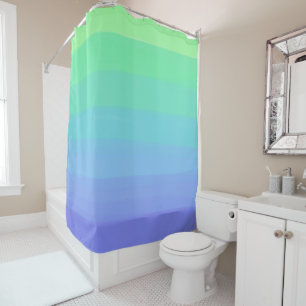 Rideaux De Douche Gradient des verts et des bleus clairs