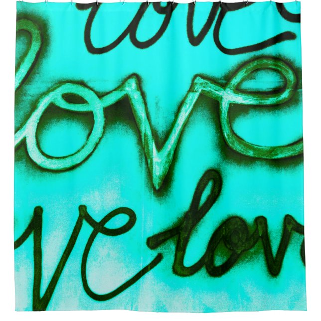 Rideaux De Douche Graffiti Love (Devant)