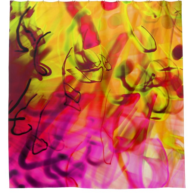 Rideaux De Douche Graffiti urbain Graphic Art moderne abstrait (Devant)