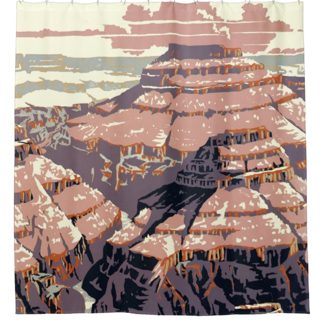 Rideaux De Douche Grand Canyon Western Graphic Art American (Devant)