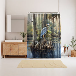 Rideaux De Douche Grand héron bleu