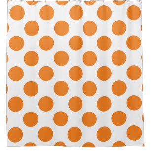 Rideaux De Douche Grand pois orange