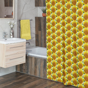 Rideaux De Douche Grand Tournesol Jaune Modèle Floral
