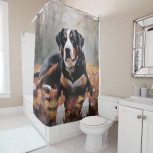 Rideaux De Douche Grande montagne suisse à l'automne Feuilles automn