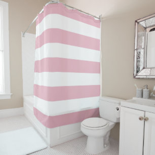 Rideaux De Douche Grandes Pink, Grandes Blances, Motif Gratté