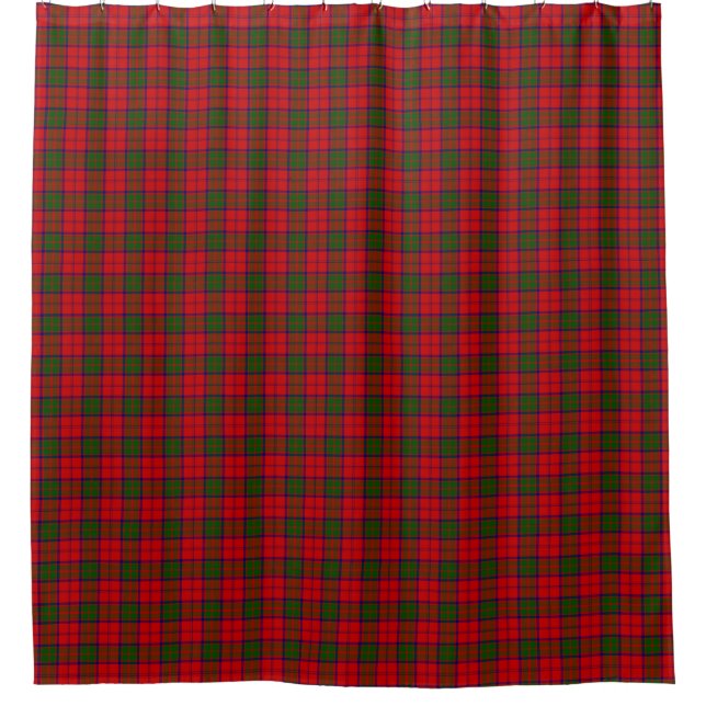 Rideaux De Douche Grant tartan rouge vert plaid (Devant)