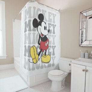Rideaux De Douche Graphique de la souris rétro Mickey de Disney