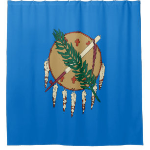 Rideaux De Douche Graphique dynamique du drapeau de l'Oklahoma sur u