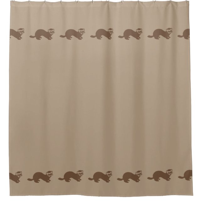 Rideaux De Douche Graphique mignon de furet (Devant)