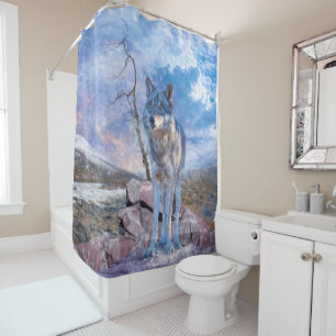 Rideaux De Douche Gray Wolf "RÉPONDRE À L'APPEL"