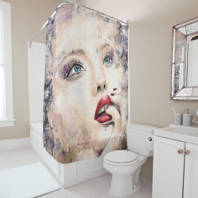 Rideaux De Douche Green Eyed (En situation)