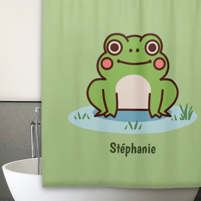 Rideaux De Douche Grenouille mûre (Cute Frog Shower Curtain)