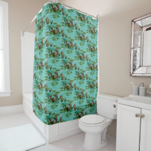 Rideaux De Douche Grenouilles d'été réfrigérées
