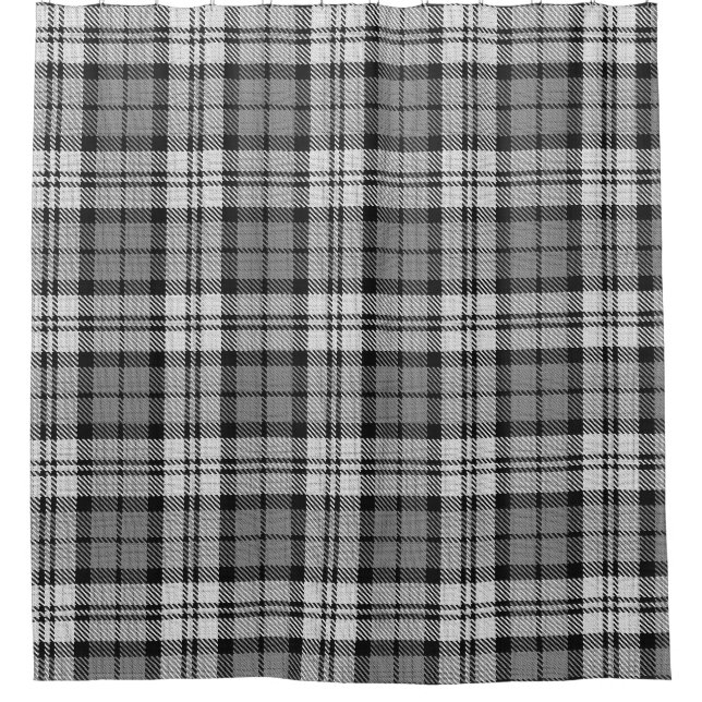 Rideaux De Douche Gris Blackwatch Tartan Design Plaid (Devant)