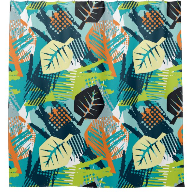 Rideaux De Douche Grunge Abstrait : Surface Robuste Sans Fil. (Devant)