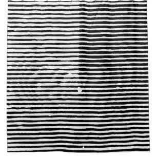 Rideaux De Douche grunge art abstrait brut aléatoire lignes horizont