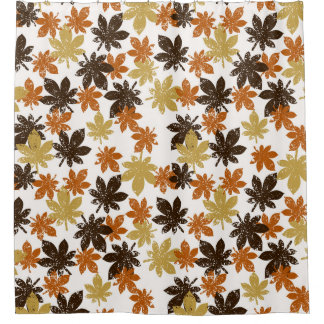 Rideaux De Douche Grunge Leaf : Motif Arrière - plan sans couture.