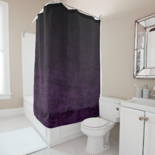 Rideaux De Douche Grunge Ombre noir et violet texture