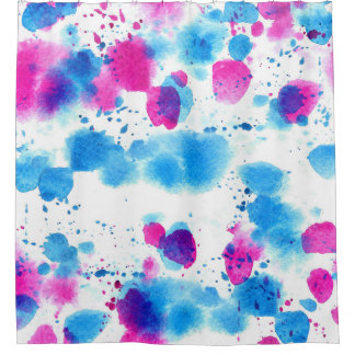 Rideaux De Douche Grunge Taches Aquarelle Texture