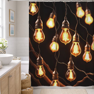 Rideaux De Douche Guirlande de lumières Edison