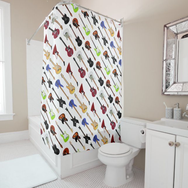 Rideaux De Douche Guitares (En situation)