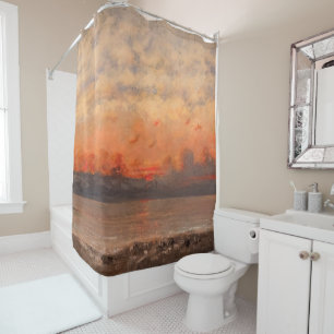 Rideaux De Douche Gustave Courbet - Coucher de soleil
