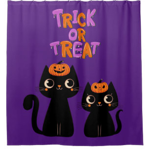 Rideaux De Douche Halloween/Automne/Automne/citrouille/chat