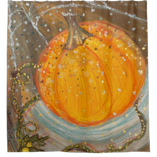 Rideaux De Douche halloween citrouille automne