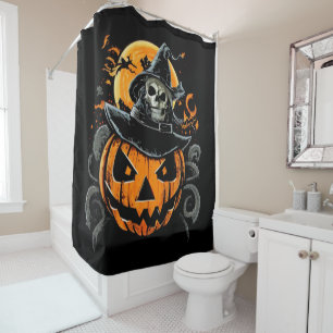 Rideaux De Douche Halloween/citrouille/automne/automne