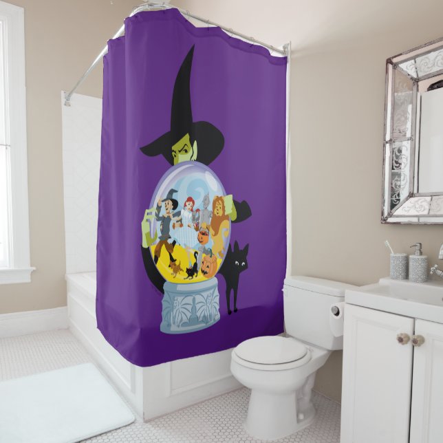 Rideaux De Douche Halloween en cristal de sorcière méchante (En situation)