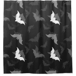 Rideaux De Douche halloween goth chauves-souris noires