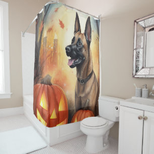 Rideaux De Douche Halloween Malinoi Belge Avec Peur Citrouille
