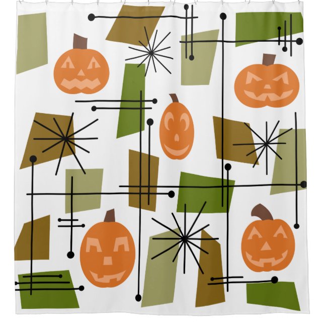 Rideaux De Douche Halloween Moderne (Devant)