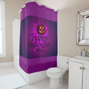Rideaux De Douche Halloween violet heureux