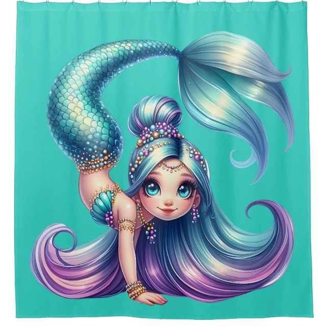 Rideaux De Douche "Handstand Mermaid Magic" (Devant)