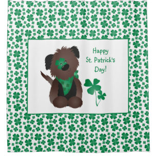 Rideaux De Douche Happy Jour de la Saint Patrick Chien quatre feuill