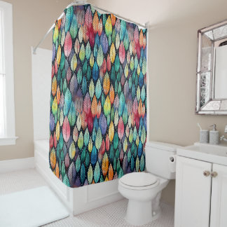 Rideaux De Douche Harmonie de fusion : Aquarelle colorée Batik Shibo
