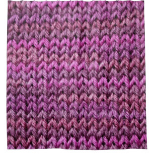 Rideaux De Douche Harmonie de Knit : Texture de bande violette
