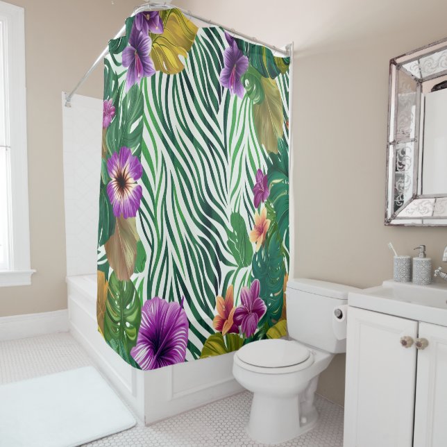 Rideaux De Douche Harmonie de la jungle (En situation)