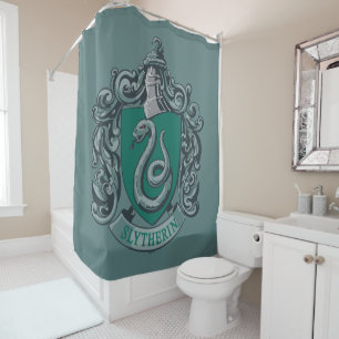Rideaux De Douche Harry Potter   Slytherin Crest Green