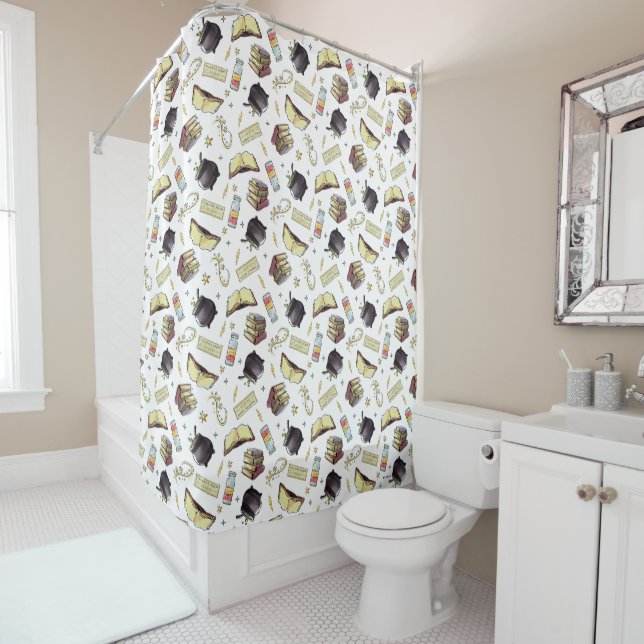 Rideaux De Douche HARRY POTTER™ Spects & Books Motif (En situation)