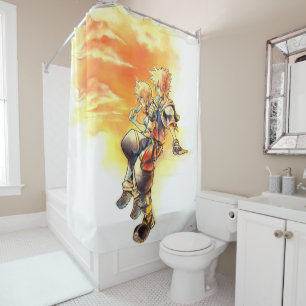 Rideaux De Douche Hearts II Roxas et sora mangeant des glaces