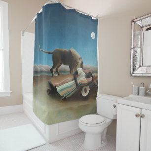 Rideaux De Douche Henri Rousseau Dormir Gitan Lion Peinture