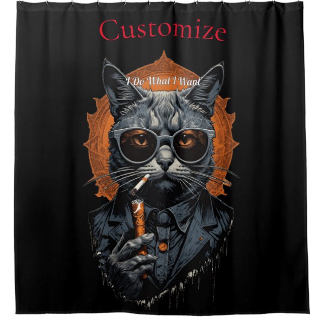 Rideaux De Douche Hip Cat cool Thunder_Cove (Devant)