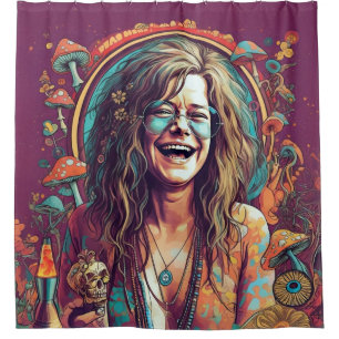 Rideaux De Douche Hippie Boho Vibes Super Retro Psychedelic Trippy