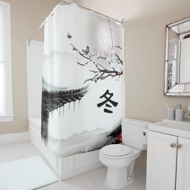 Rideaux De Douche Hiver (En situation)